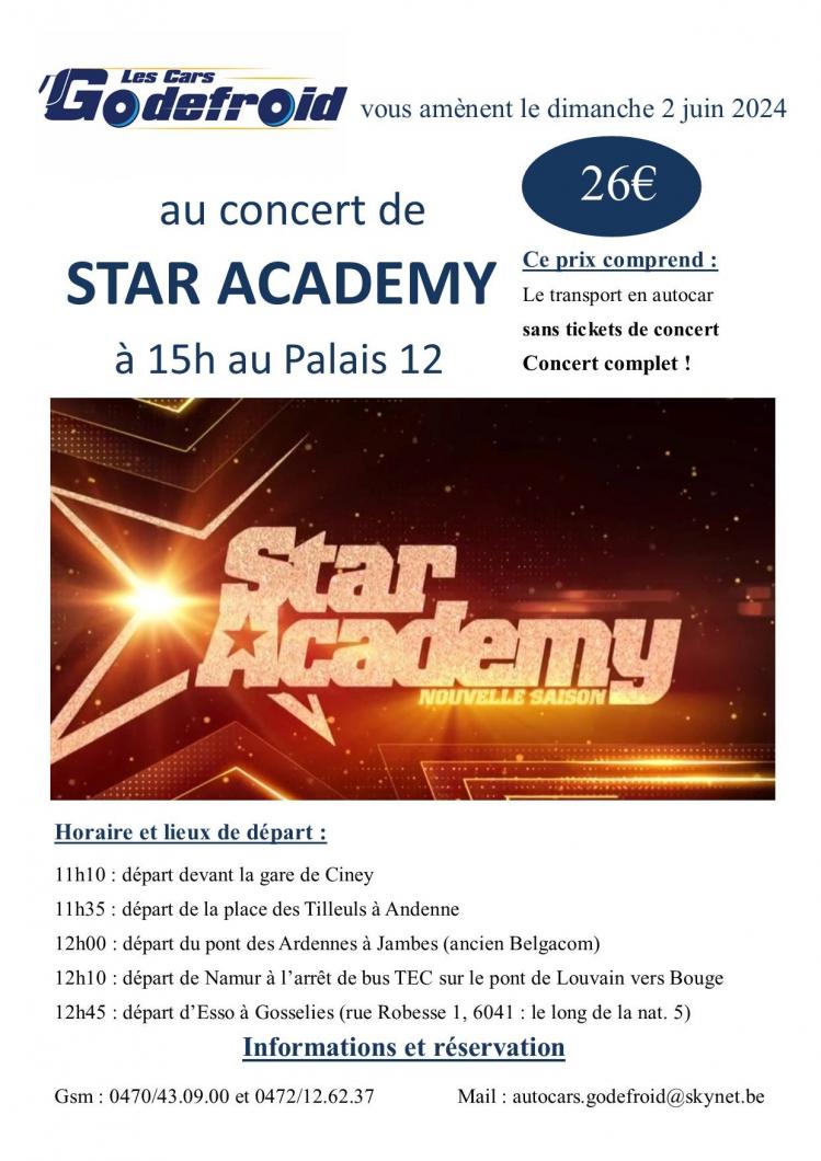 Star academy concert 2 juin 2024 15h 1