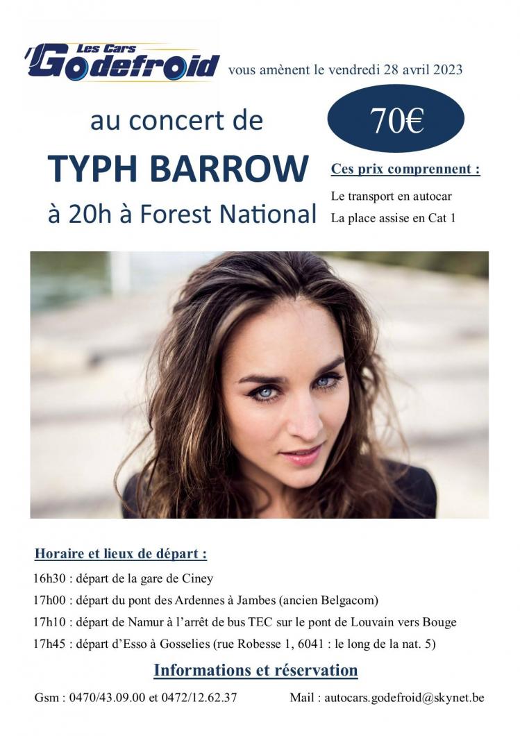 Typh barrow concert 28 avril 2023
