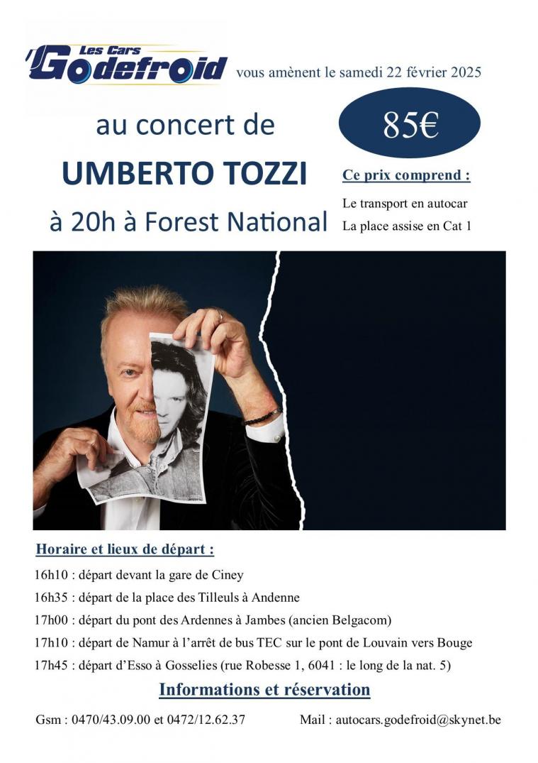 Umberto tozzi concert 22 fevrier 2025